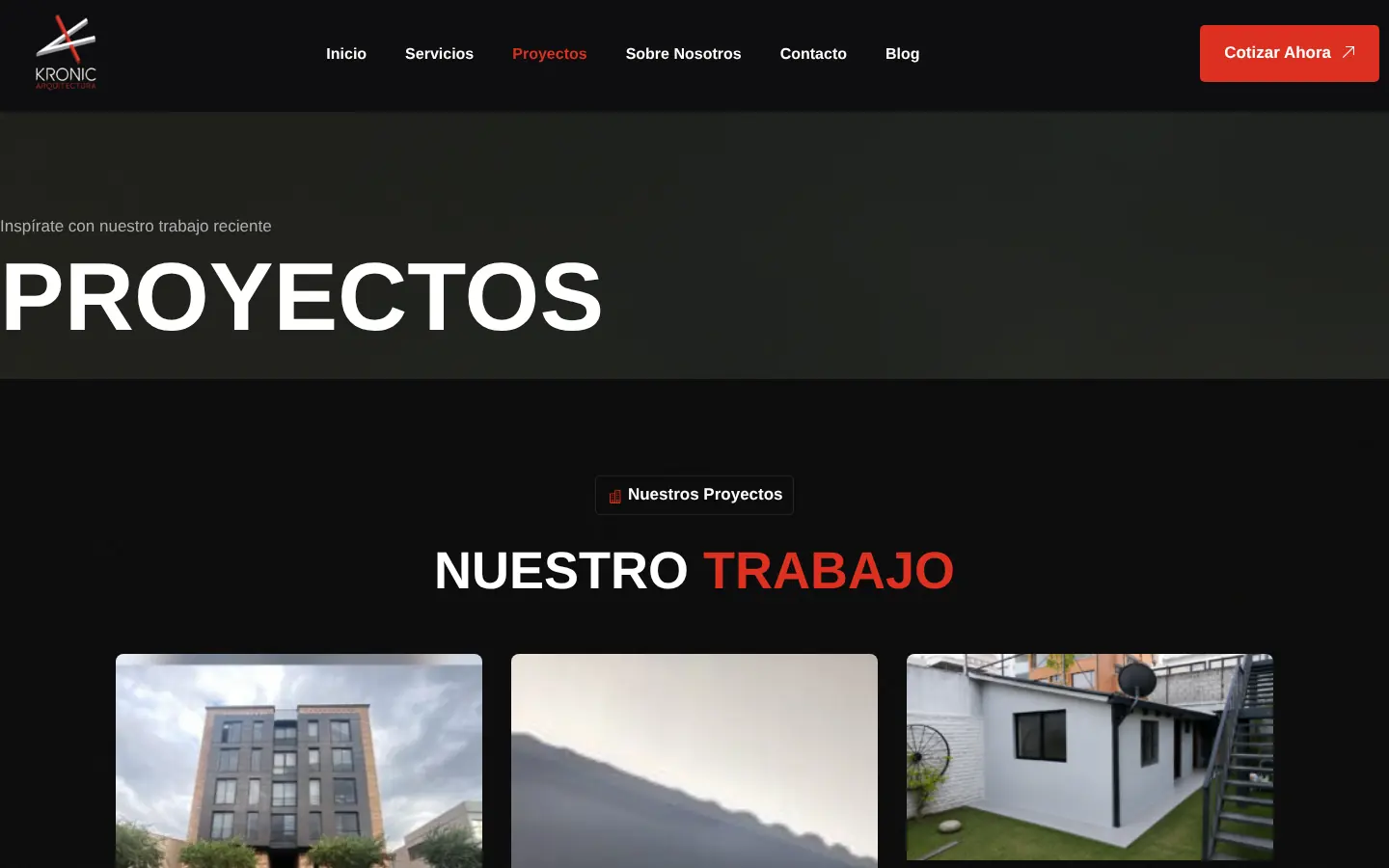 El catálogo de proyectos.
