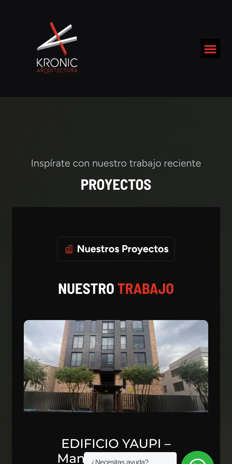 Los proyectos en una columna, con WhatsApp a mano.