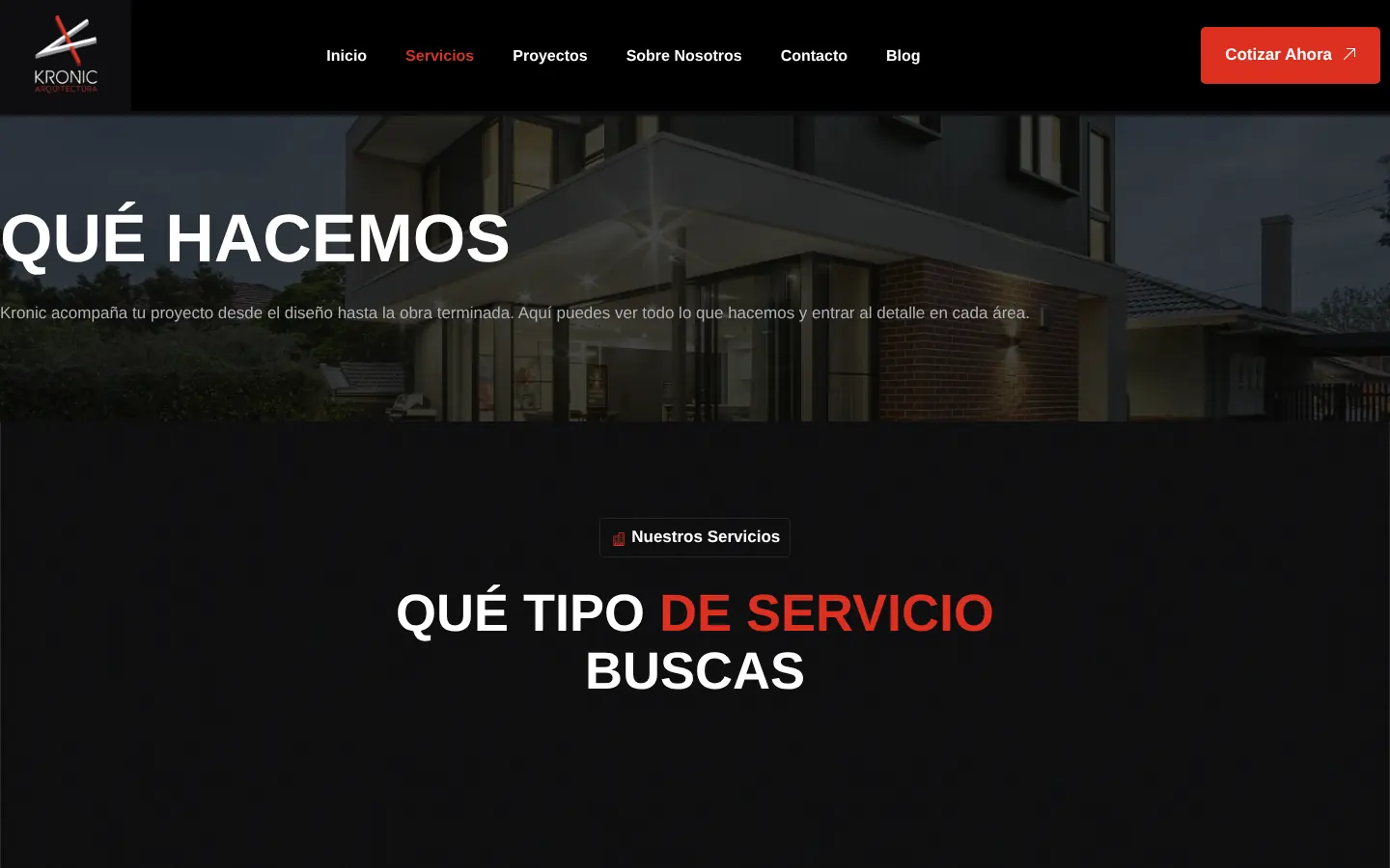 Qué hace el estudio, separado por área.